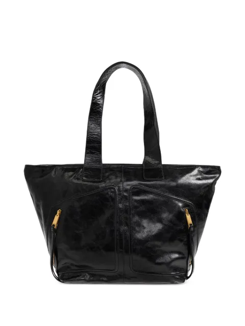 AllSaints Jean tote i læder