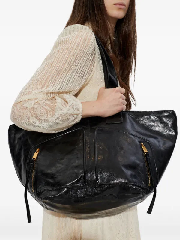 AllSaints Jean Rey レザーハンドバッグ | ブラック | FARFETCH JP