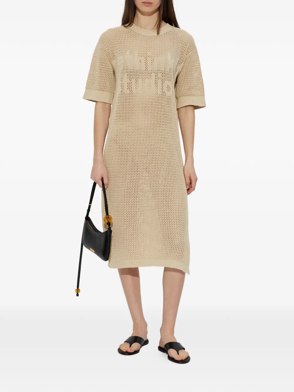  Rethinkit Studios Logo-detail Midi Dress - Neutrals 