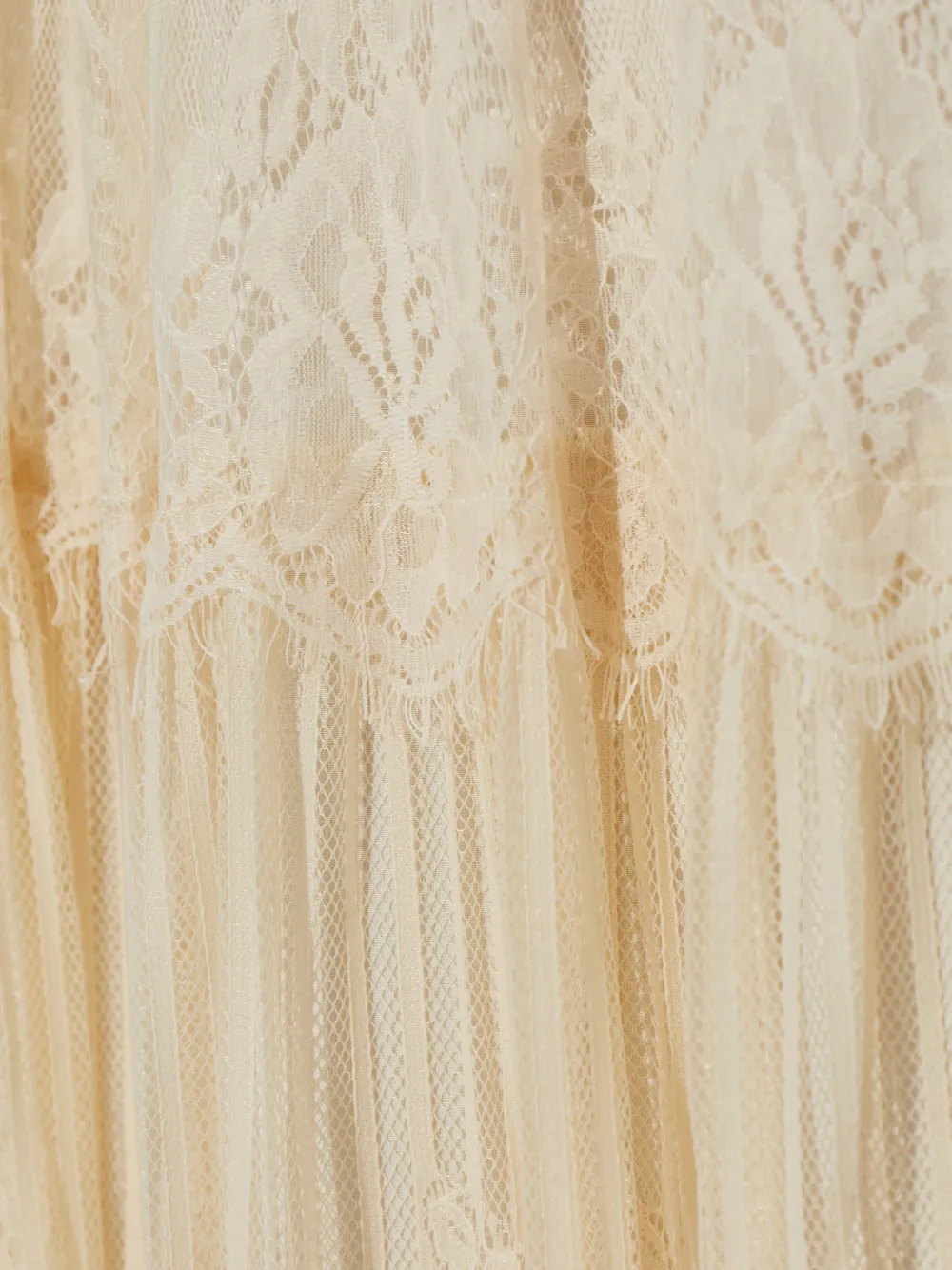 AllSaints Lillian midi-jurk met ruches Beige