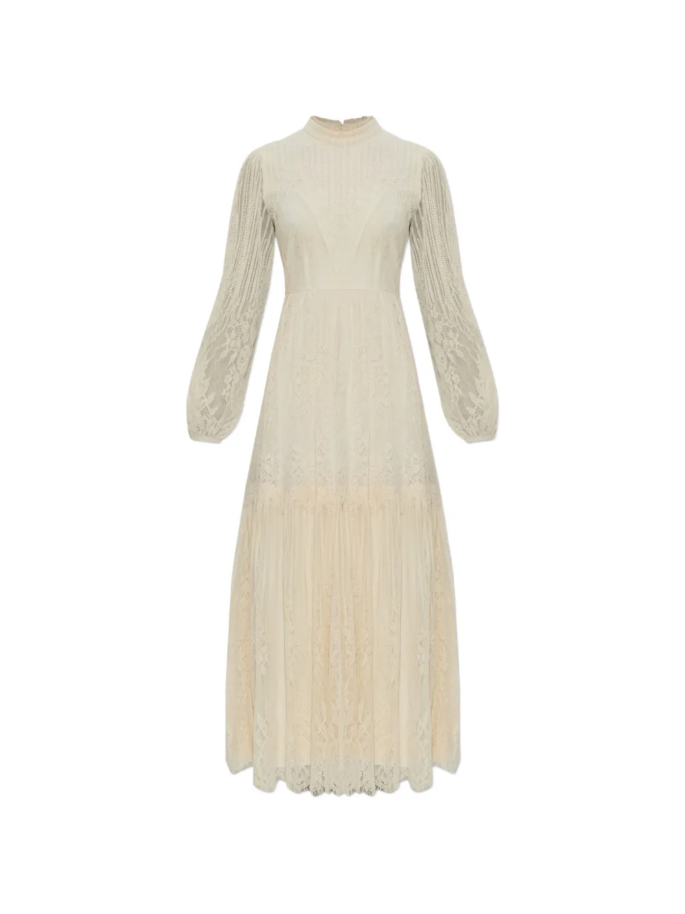AllSaints Abito midi Lillian con ruches - Toni neutri