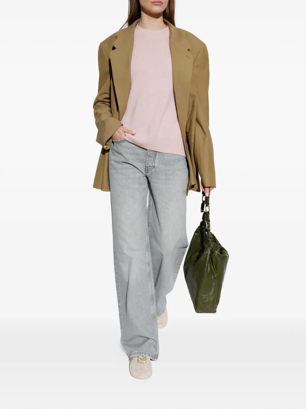 AGL sueded lace-up fastening sneakers Roze