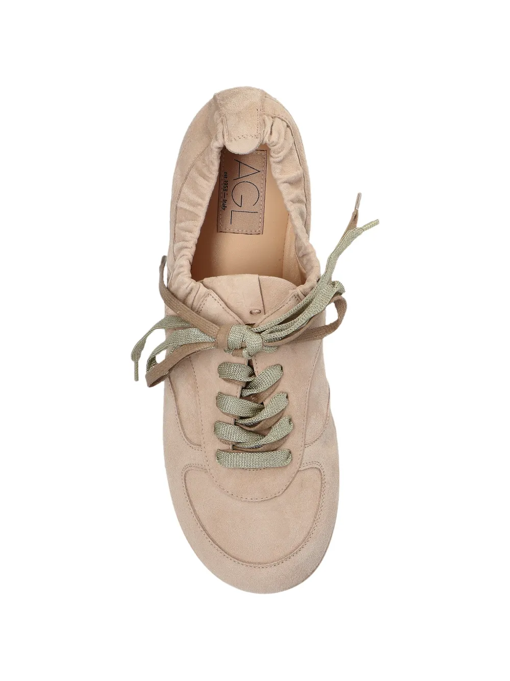 AGL sueded lace-up fastening sneakers Roze
