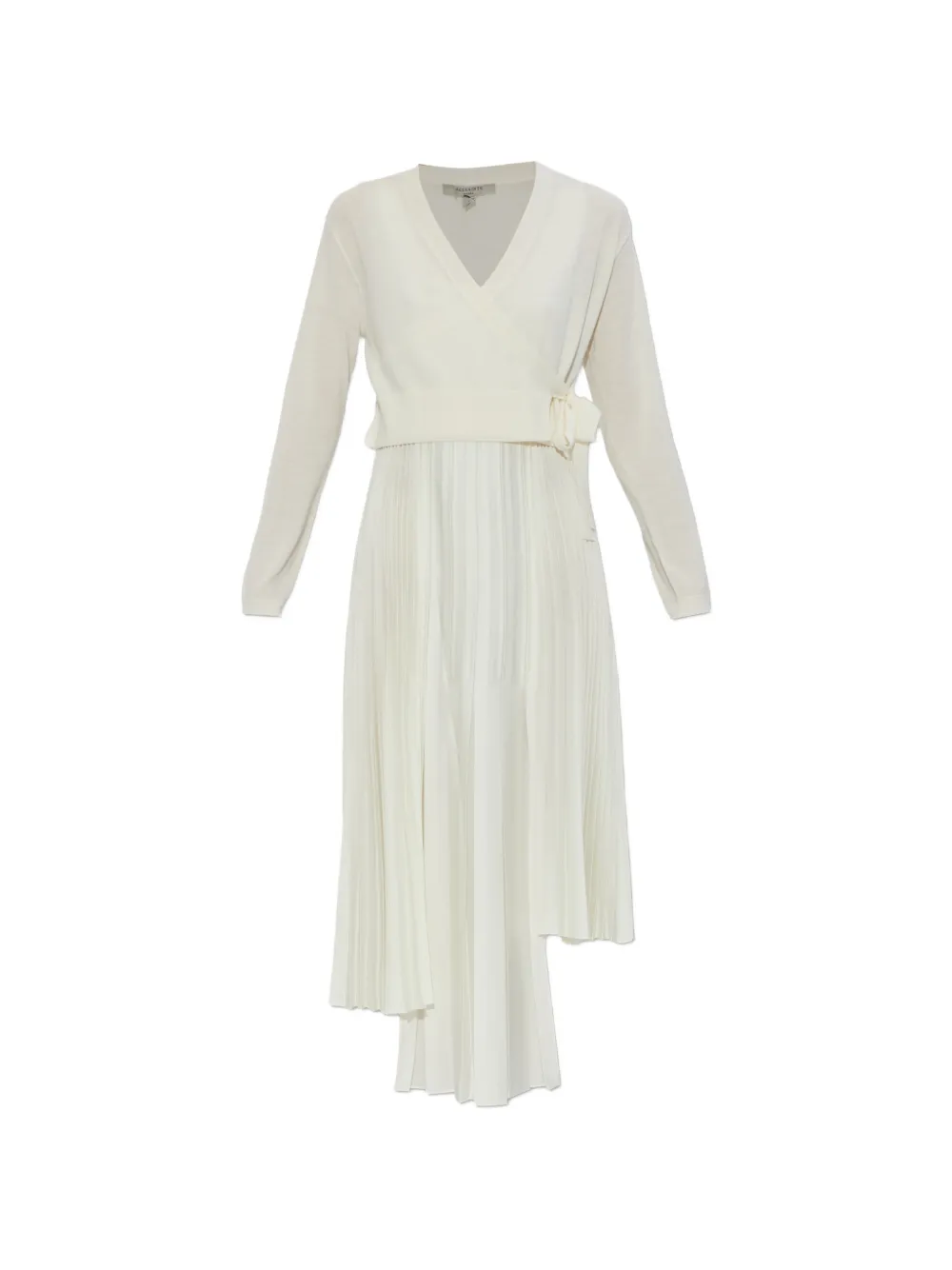 AllSaints Abito midi Lucille plissettato - Toni neutri