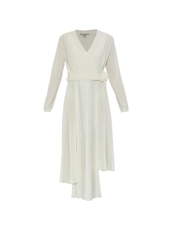 allsaints pleated dress Sinead 2-in-1 Pleated Dress SWAN WHITE