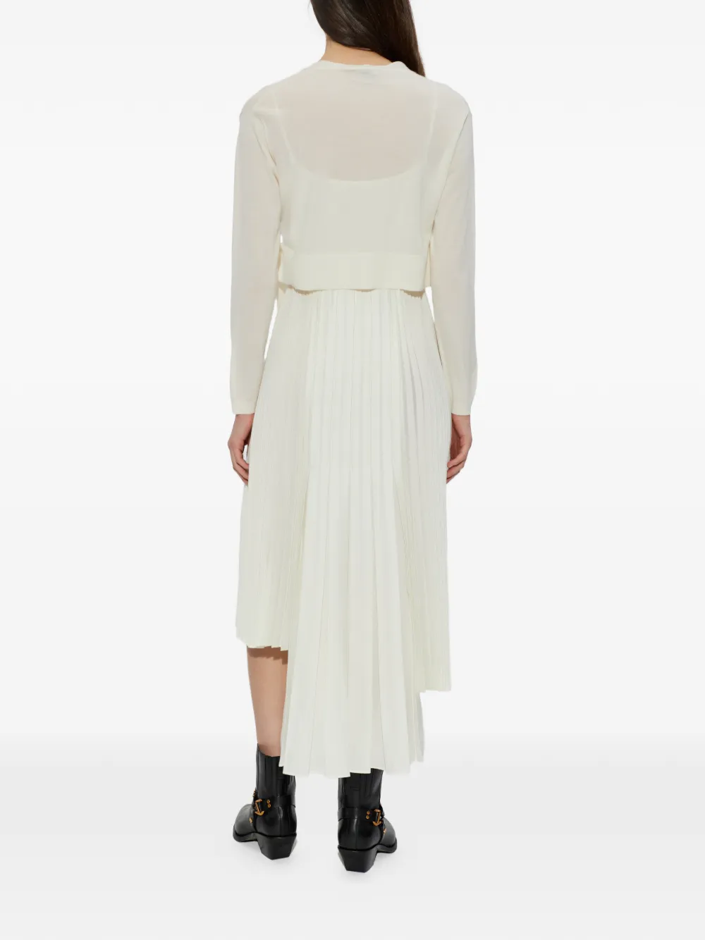 AllSaints Lucille geplooide midi-jurk Beige