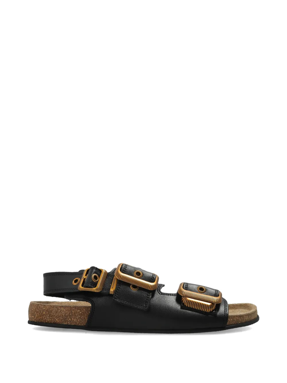 AllSaints Staffa leren sandalen Zwart