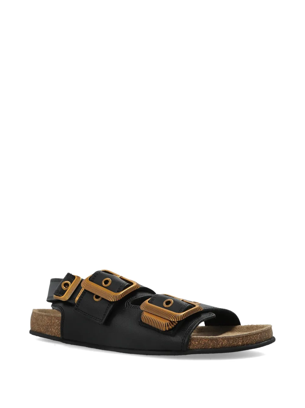 AllSaints Staffa leren sandalen Zwart