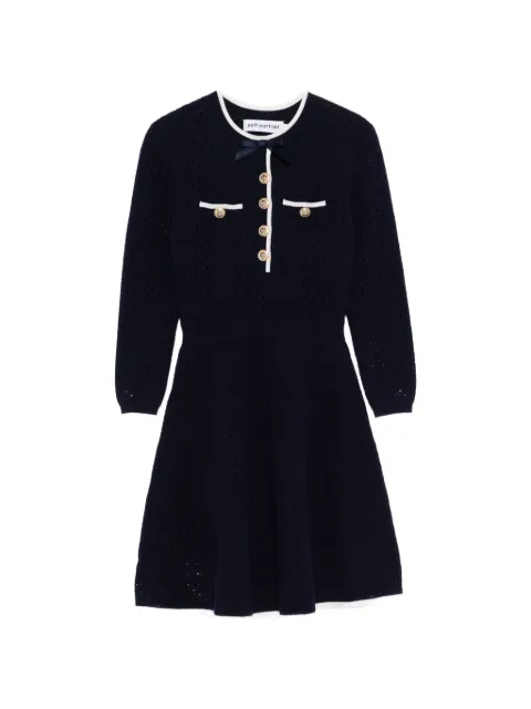 Self-Portrait ribbon-embellished mini dress