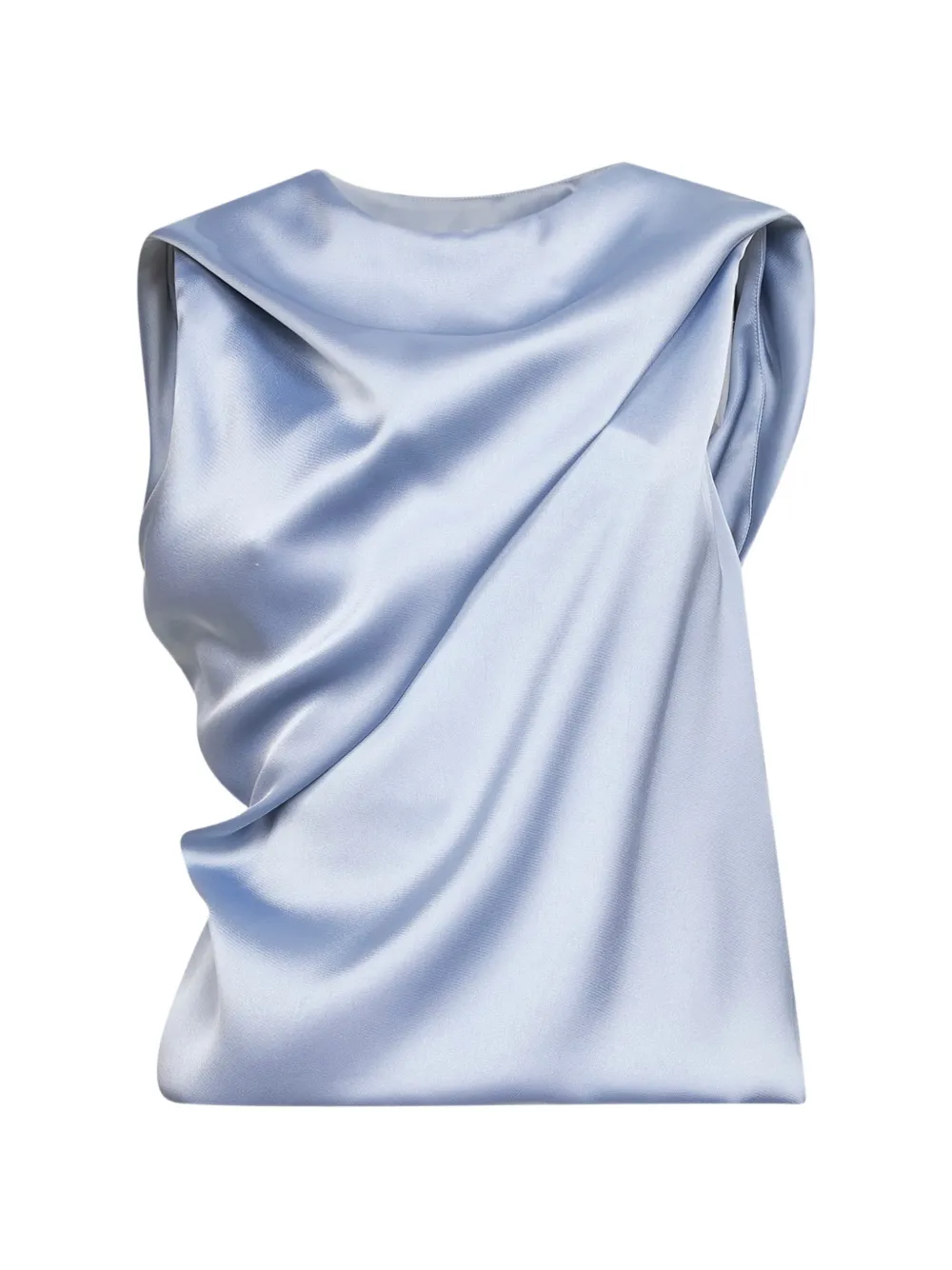 Blanca Vita asymmetric draped top - Blu