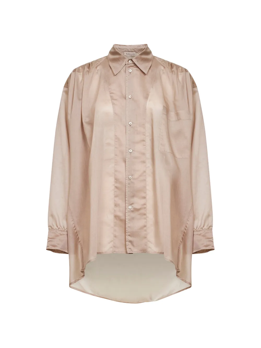 Blanca Vita buttoned chest-pocket shirt - Toni neutri