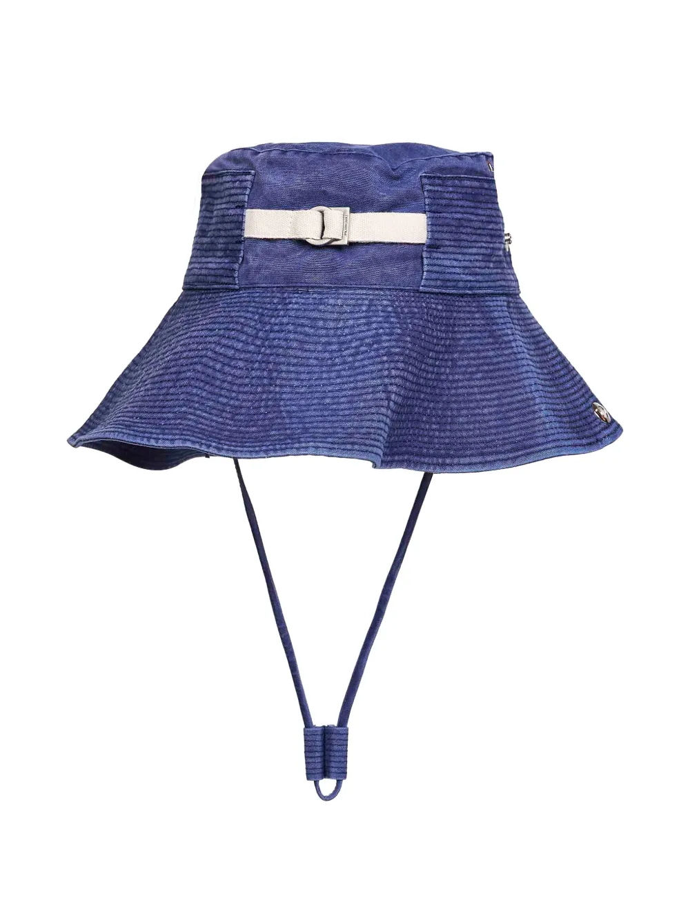 Jacquemus Grosgrain Denim Hat In Blue