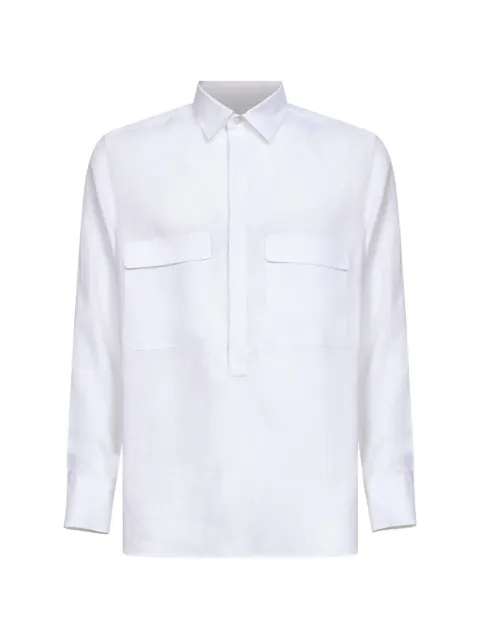 D4.0 button placket patch pockets polo shirt