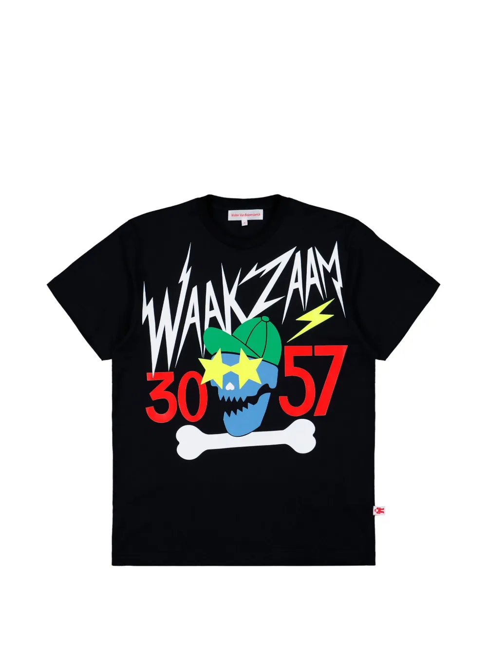 Walter Van Beirendonck Waakzaam front-print crew-neck T-shirt - Nero