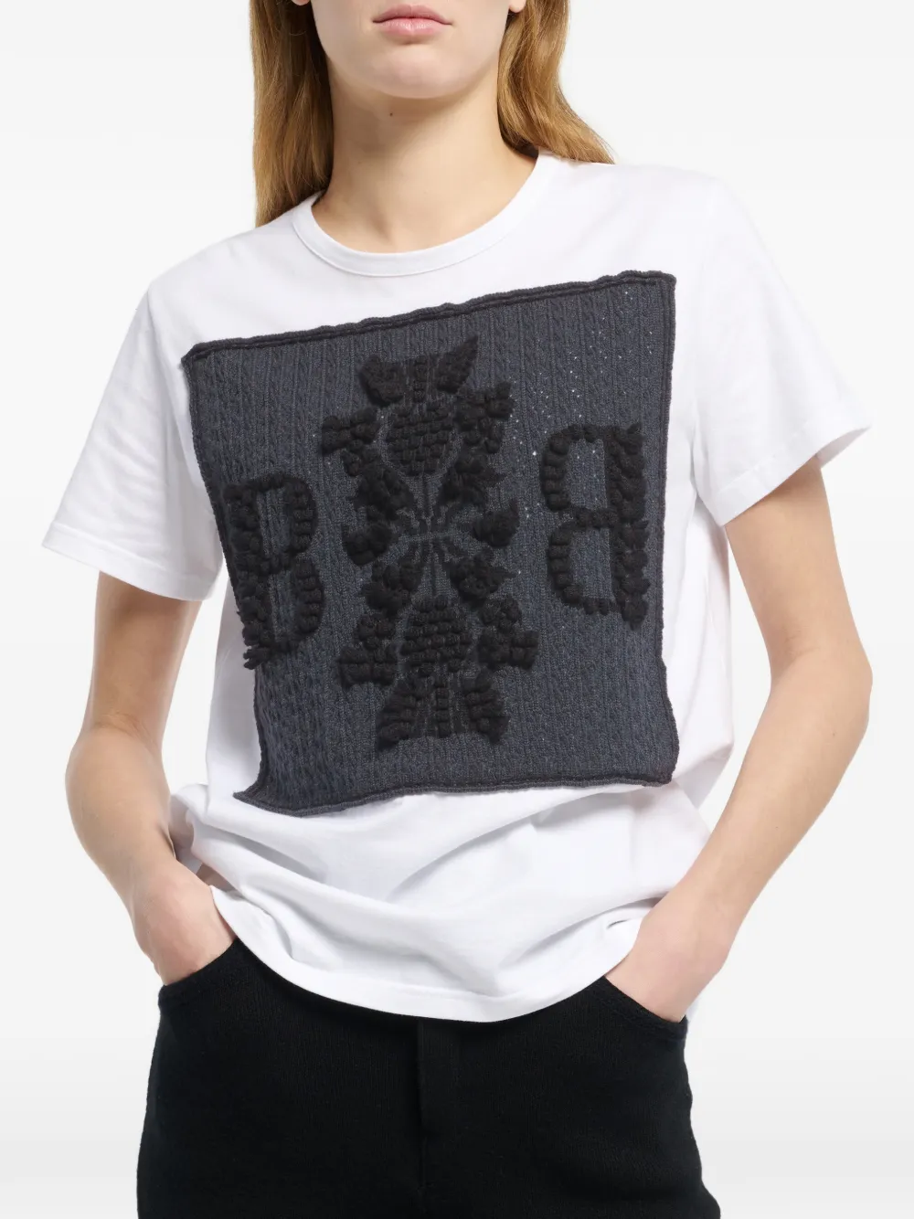 Barrie T-shirt met logopatch Wit