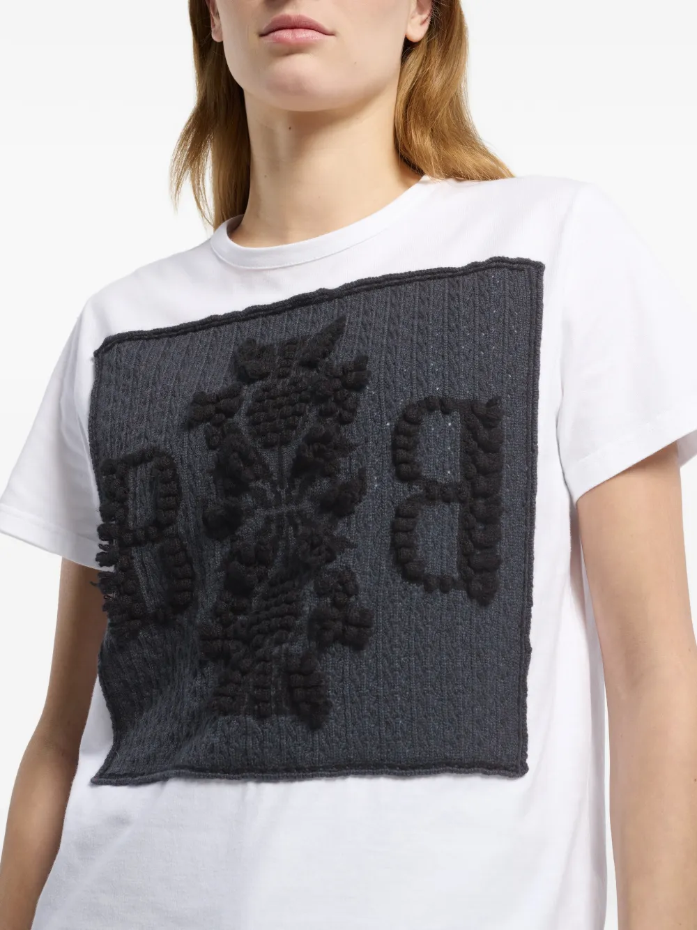 Barrie T-shirt met logopatch Wit