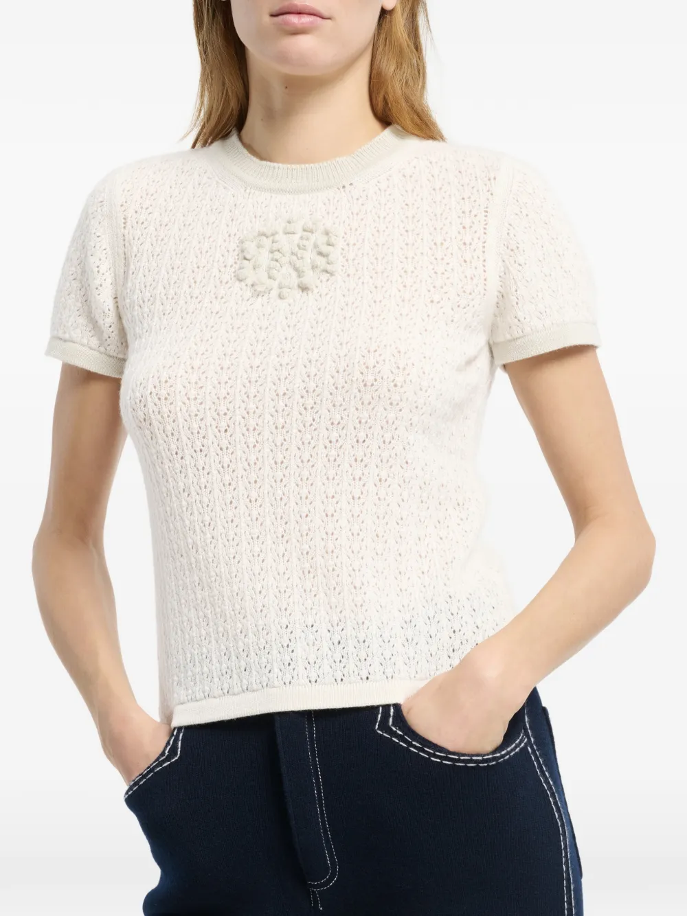 Barrie Spencer met logo-applicatie Beige
