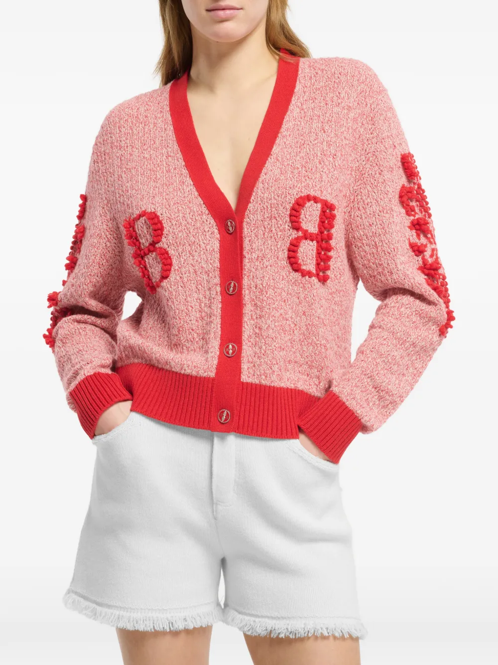 Barrie Kasjmier vest met logo Rood