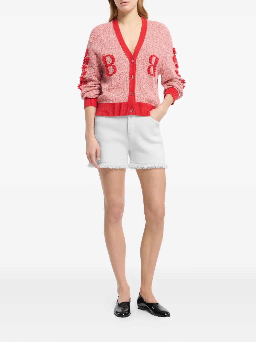 Barrie Kasjmier vest met logo Rood