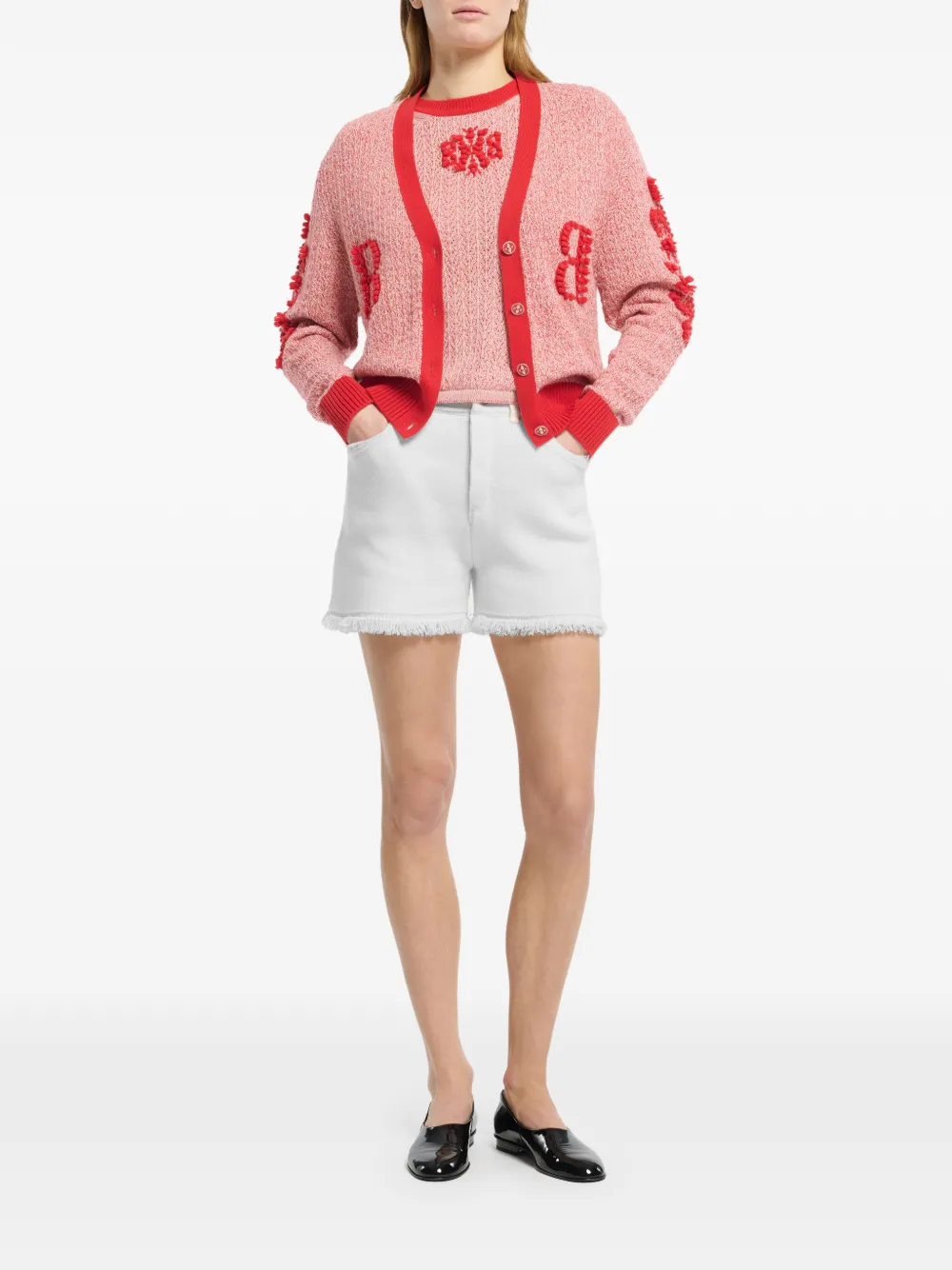 Barrie Kasjmier vest met logo Rood
