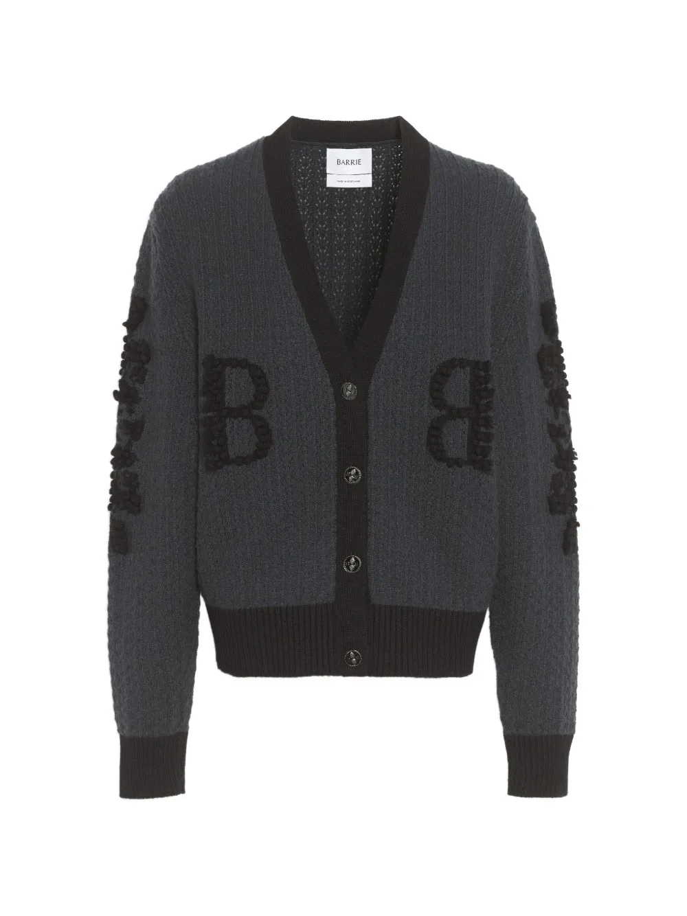 Barrie B-logo Cashmere Cardigan In Black