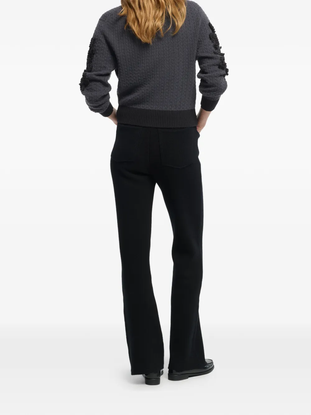 Barrie Kasjmier vest met logo Grijs