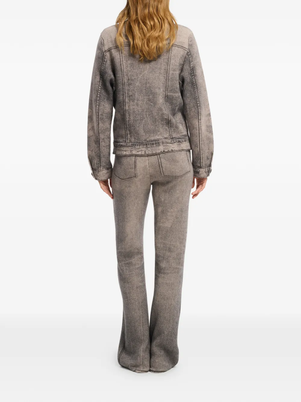 Barrie Trompe-l œil flared jeans Grijs