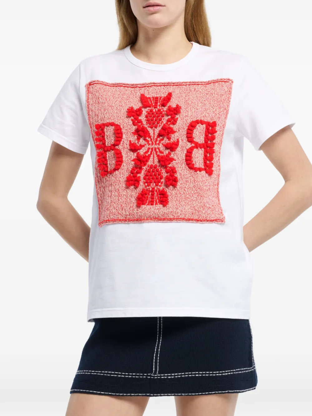 Barrie T-shirt met logopatch Wit