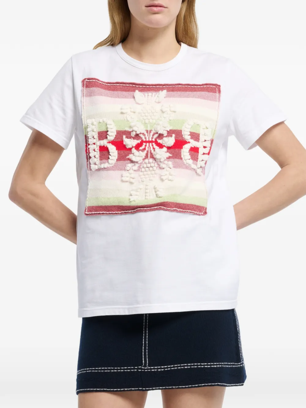 Barrie T-shirt met logopatch Wit