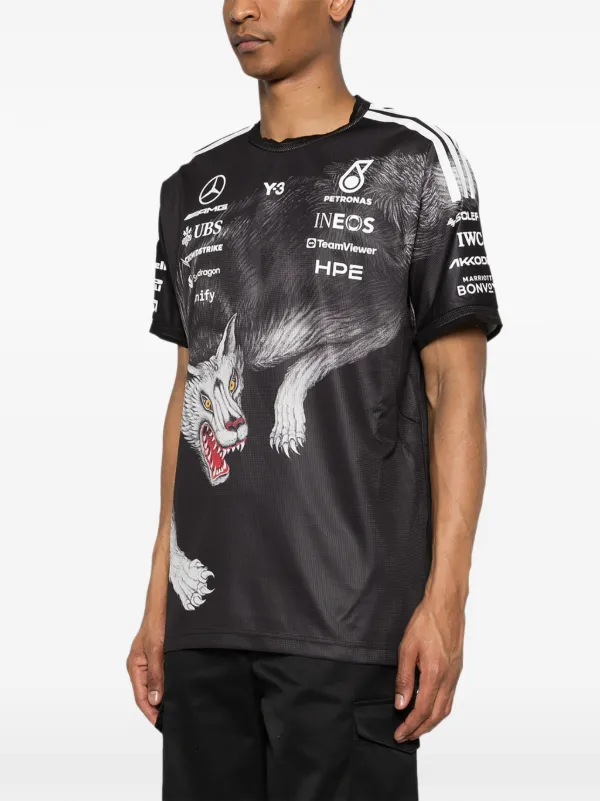 Y-3 Camiseta x Mercedes-AMG Petronas F1 Com Estampa | Preto