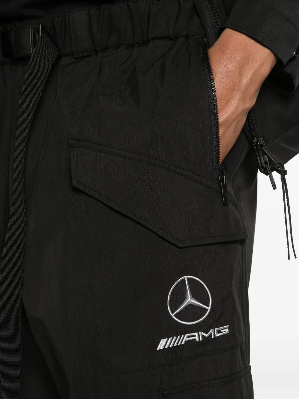Y-3 x Mercedes-AMG Petronas F1 broek met zak Zwart
