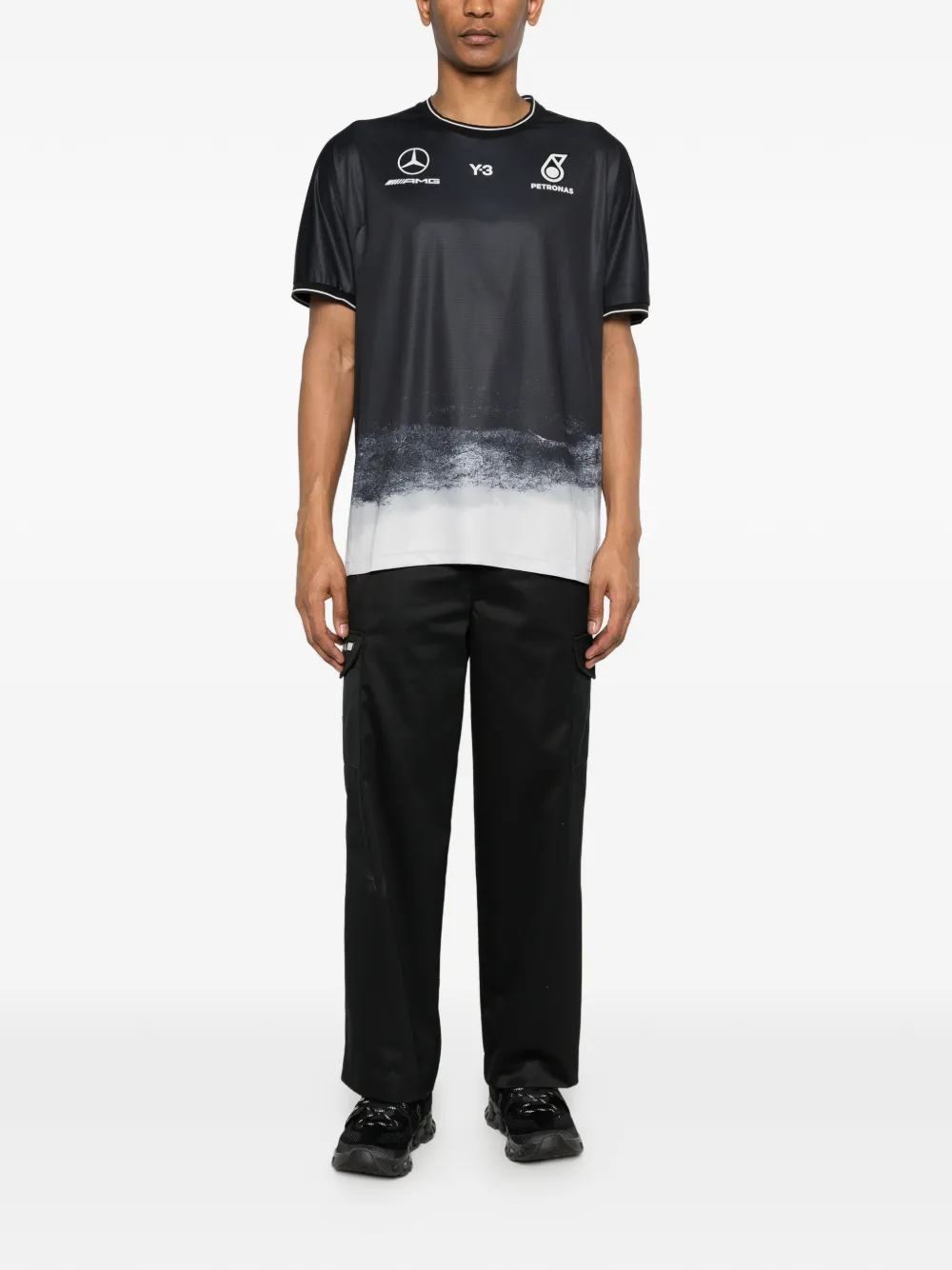 Y-3 x Mercedes-AMG Petronas F1 T-shirt met korte mouwen Grijs