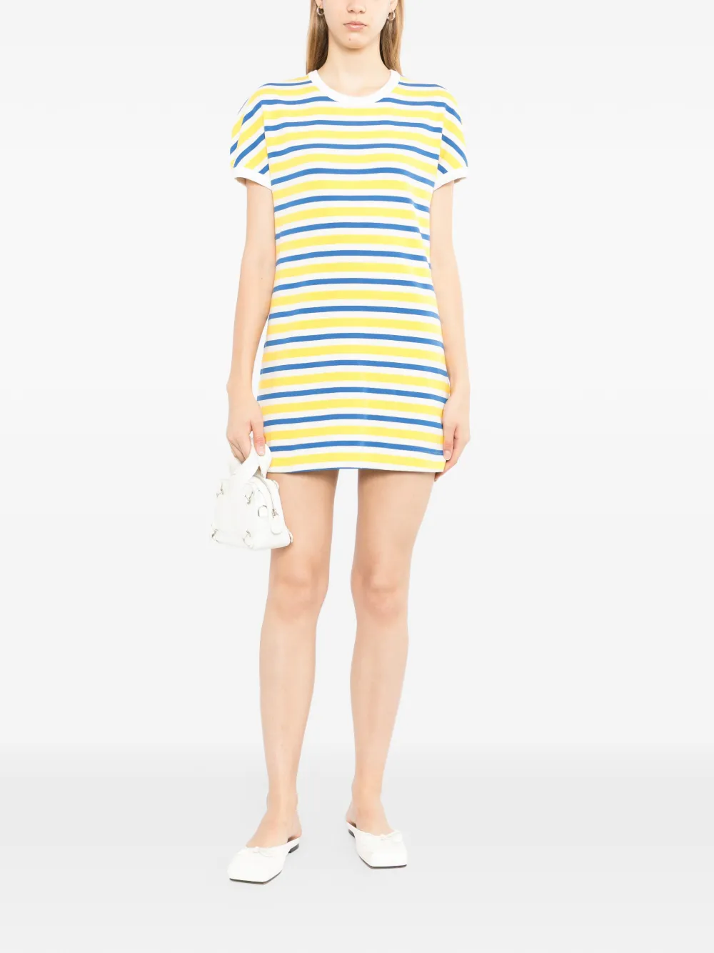 MM6 Maison Margiela Gestreepte jurk Geel