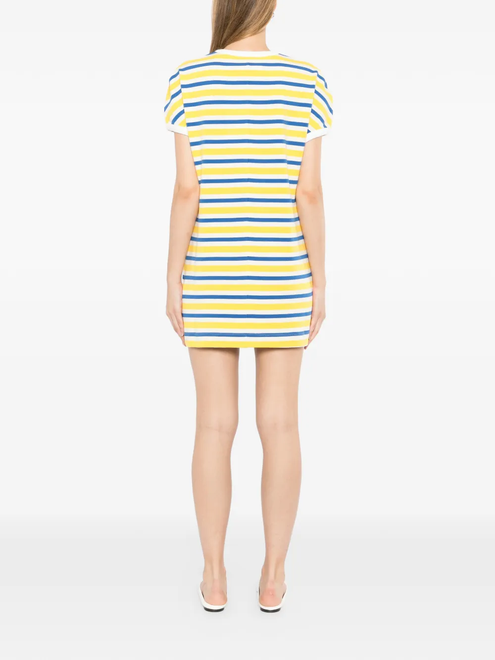 MM6 Maison Margiela Gestreepte jurk Geel
