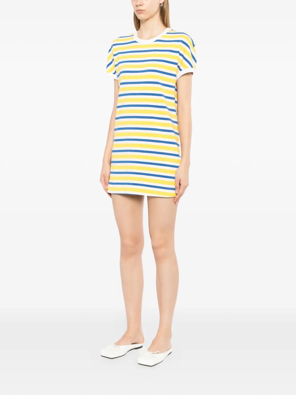 MM6 Maison Margiela Gestreepte jurk Geel