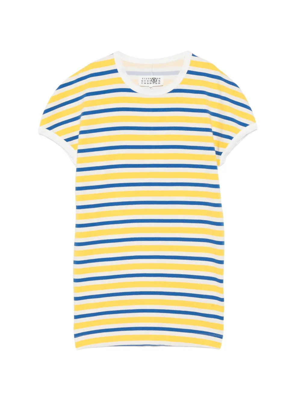MM6 Maison Margiela striped short-sleeve dress - Gelb