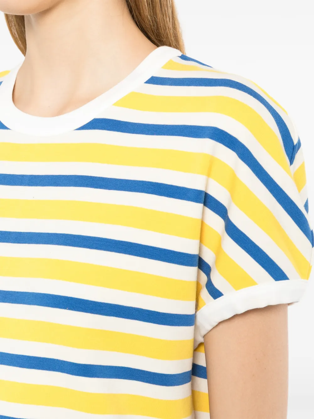 MM6 Maison Margiela Gestreepte jurk Geel