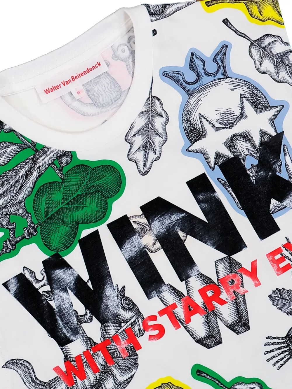 Walter Van Beirendonck Mouwloze top met print Wit