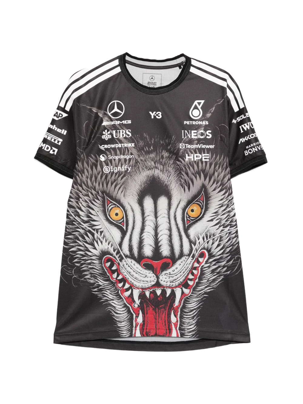 Y-3 x Mercedes-AMG T-shirt Petronas F1 girocollo - Nero
