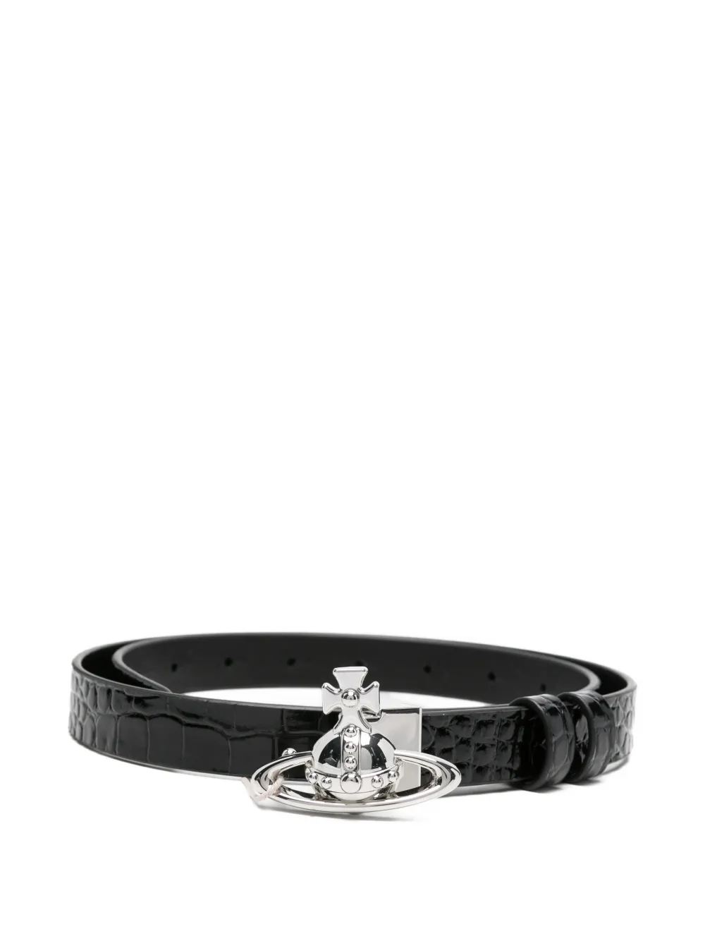 Vivienne Westwood crocodile-effect belt - Nero