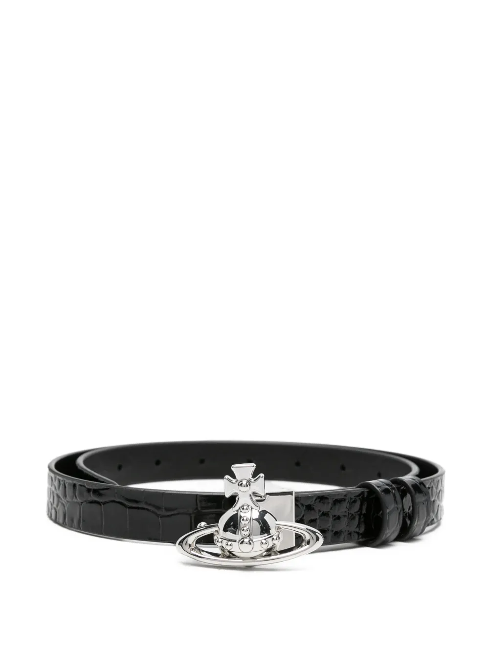 Vivienne Westwood crocodile-effect belt - Nero