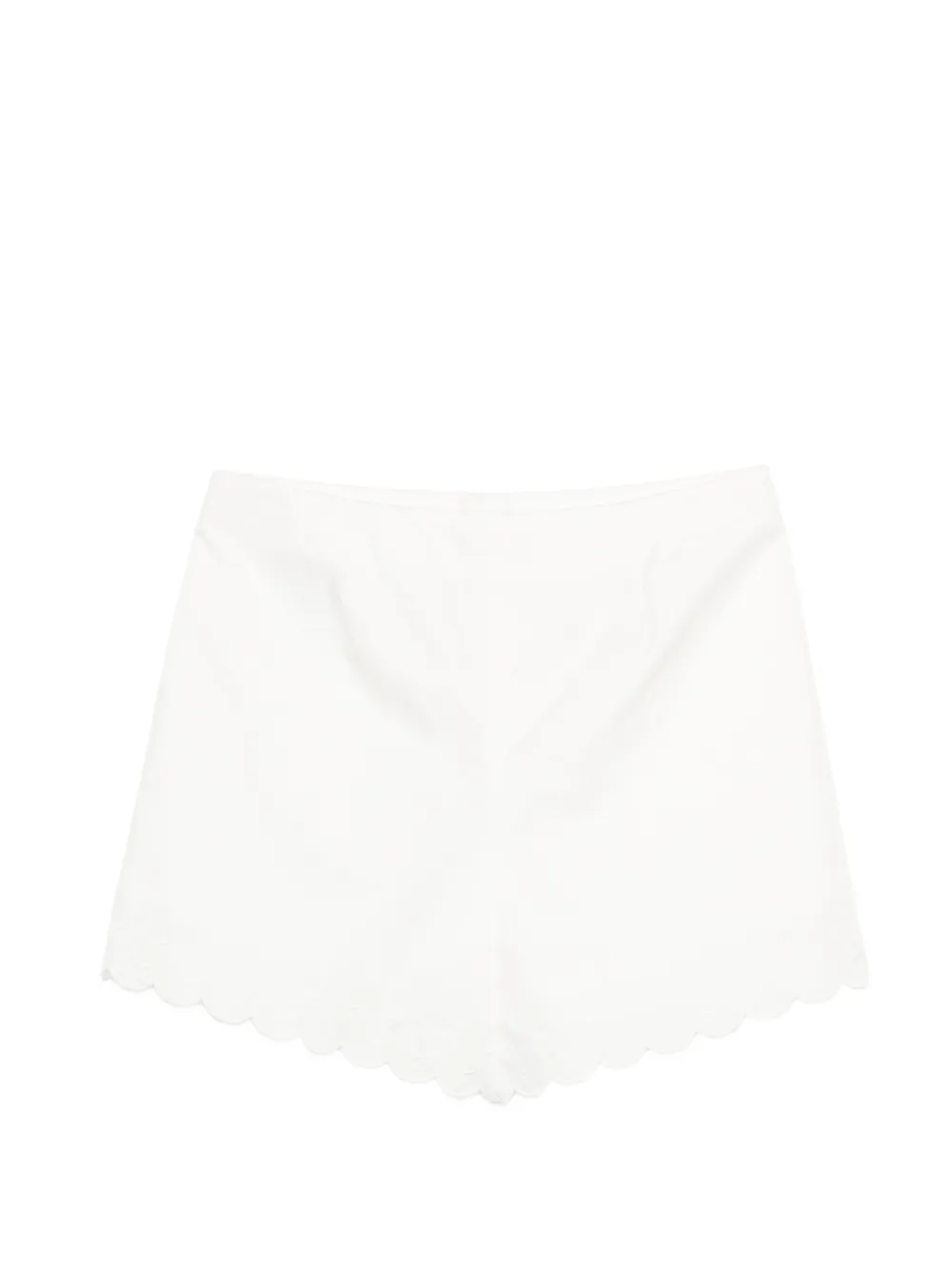 Low Classic Shorts met gewelfde afwerking Wit