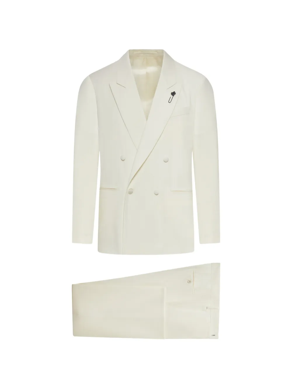 Lardini double-breasted suit - Nude