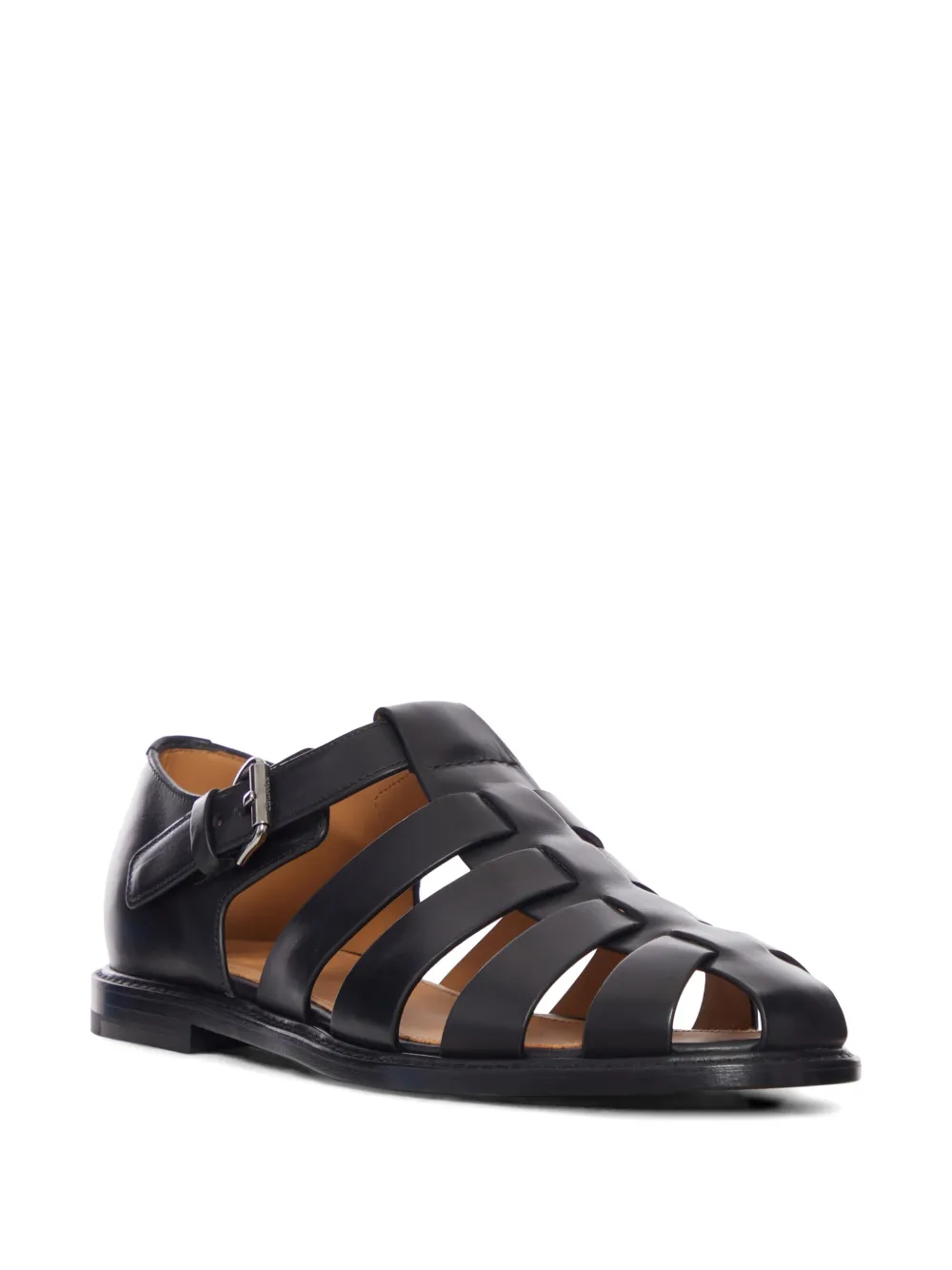 Church's Fume leather sandals Zwart