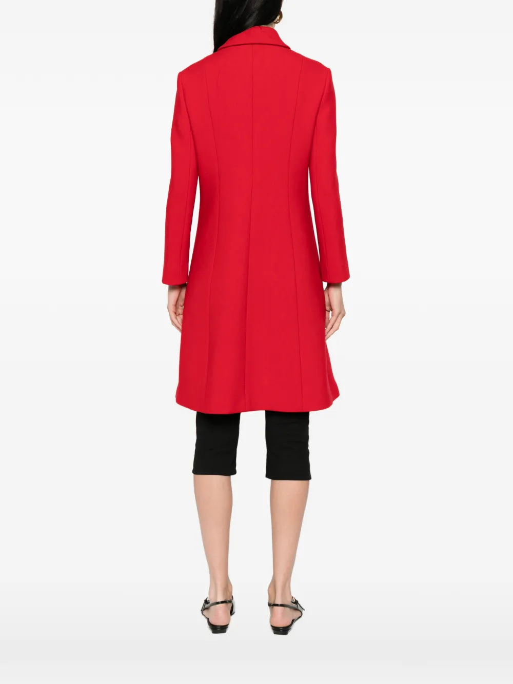 Gucci Wollen jas met logoknoop Rood
