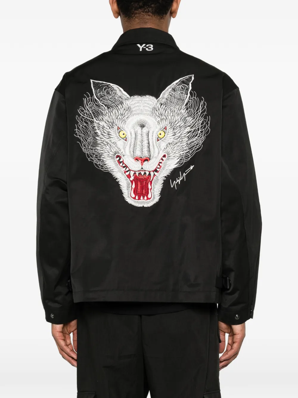 Y-3 x Mercedes-AMG Petronas F1 jack met logodetail Zwart