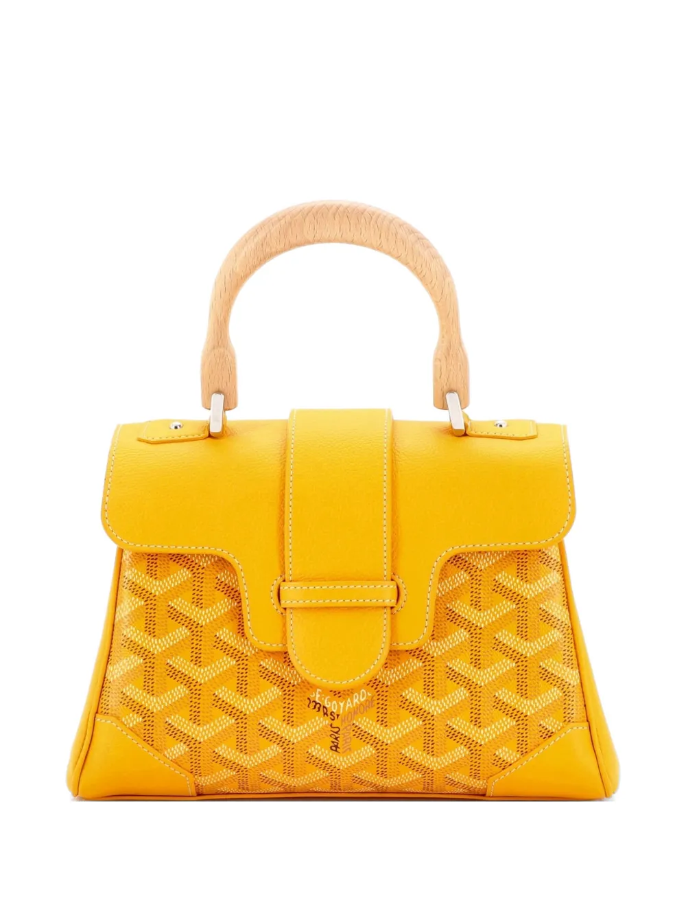 Goyard Pre-Owned Saigon Top Handle Bag Coated Canvas with Leather Mini shoulder bag - Arancione