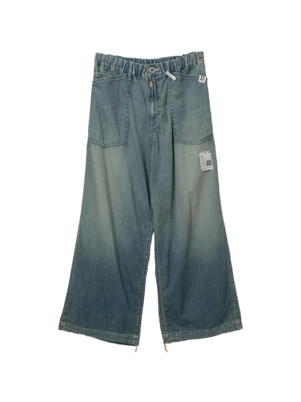 Maison MIHARA YASUHIRO light denim wide pants - Blu
