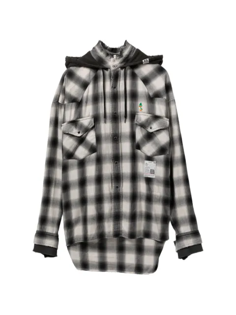 Maison MIHARA YASUHIRO hooded checked shirt