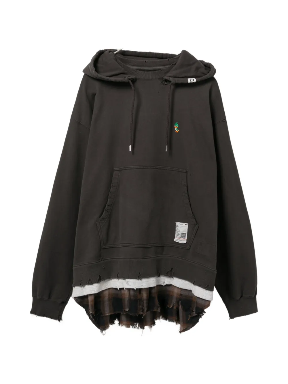 Maison MIHARA YASUHIRO logo-embroidered hoodie - Grey